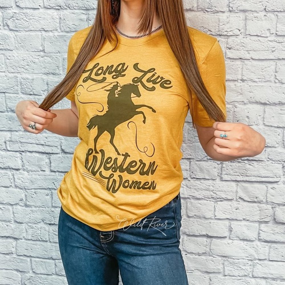 LONG LIVE WESTERN WOMEN Handmade Graphic Tee - Picture 5 of 6